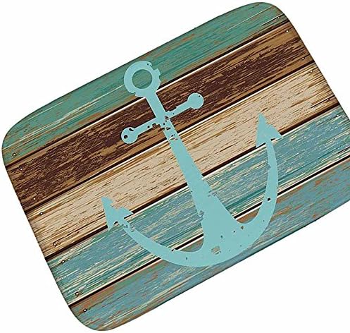 Non slip Kitchen Mat Durable Entrance Doormats Absorbent Bathroom Floor Mats Indoor/Outdoor Carpets (Lake Blue, 15"x23"Inch)