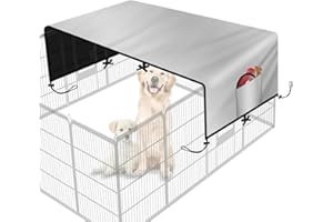 Dog Crate Cover | 210D Oxford Pet Enclosure Sunshade Tarp - Waterproof Dog House Cover,for Outdoor Camping Backyard Beach Par