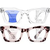 ZESAKER Progressive Reading Glasses for Women Oversized Spring Hinges Progressive Computer Readers Blue Light Blocking