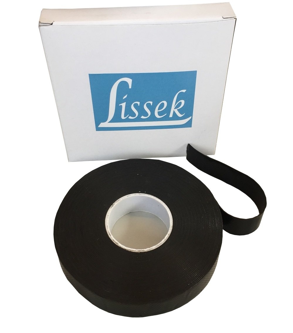 Lissek Self Welding Universal Insulation Tape and Sealing Tape, 10 m x 19 mm x 0.76 mm, Black, 1 Roll