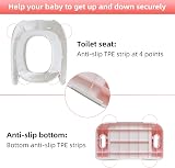 Glenmore Potty Training Toilet Seat with Step Ladder Pink White view 3