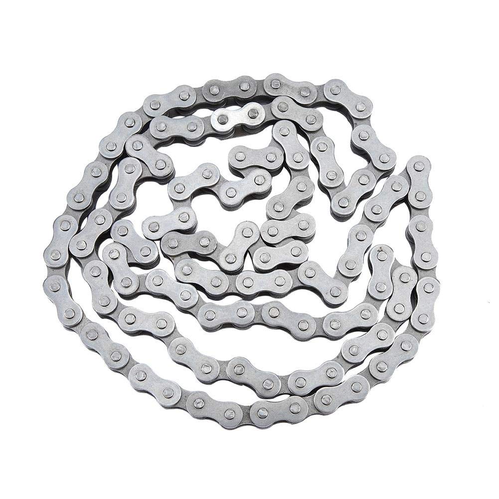 KIMISS Stainless Steel Motorcycle Chain, 415-110L Link Chain for Engine Motorized