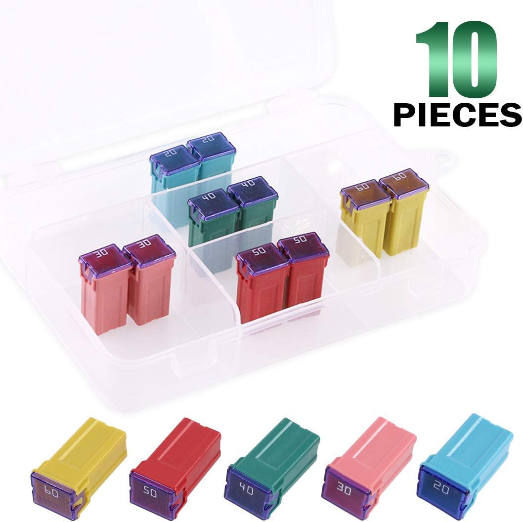 Keadic 10Pcs Mini Jcase Fuse Assortment Kit, Automotive