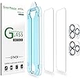 amFilm Tempered Glass Screen Protector + Camera Lens Protector for iPhone 13 Pro Max 6.7, Easy OneTouch Installation, Auto-alignment, Bubble Free Case Friendly, Anti-Scratch