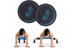 iQinQi Exercise Core Sliders for Working Out, Dual Sided Sliding Discs Use on Hardwood Floors, Workout Glider Discs Abdominal & Total Body Gym Exercise Equipment for Home