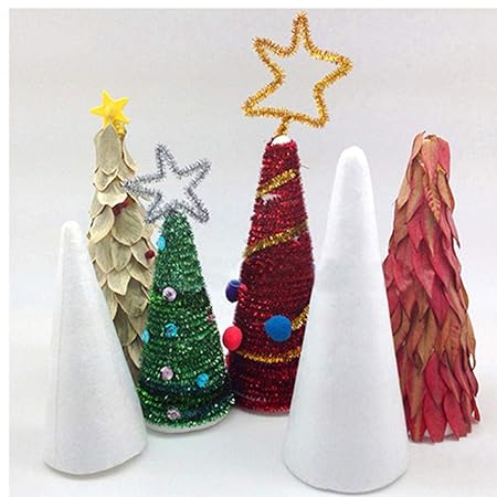 St4u Diy 10pcs Di Natale Albero Di Natale Di Polistirolo Schiuma Artigianato Circolari Coni Modeling Schiuma Miglior Regalo Di Natale 145 Millimetri