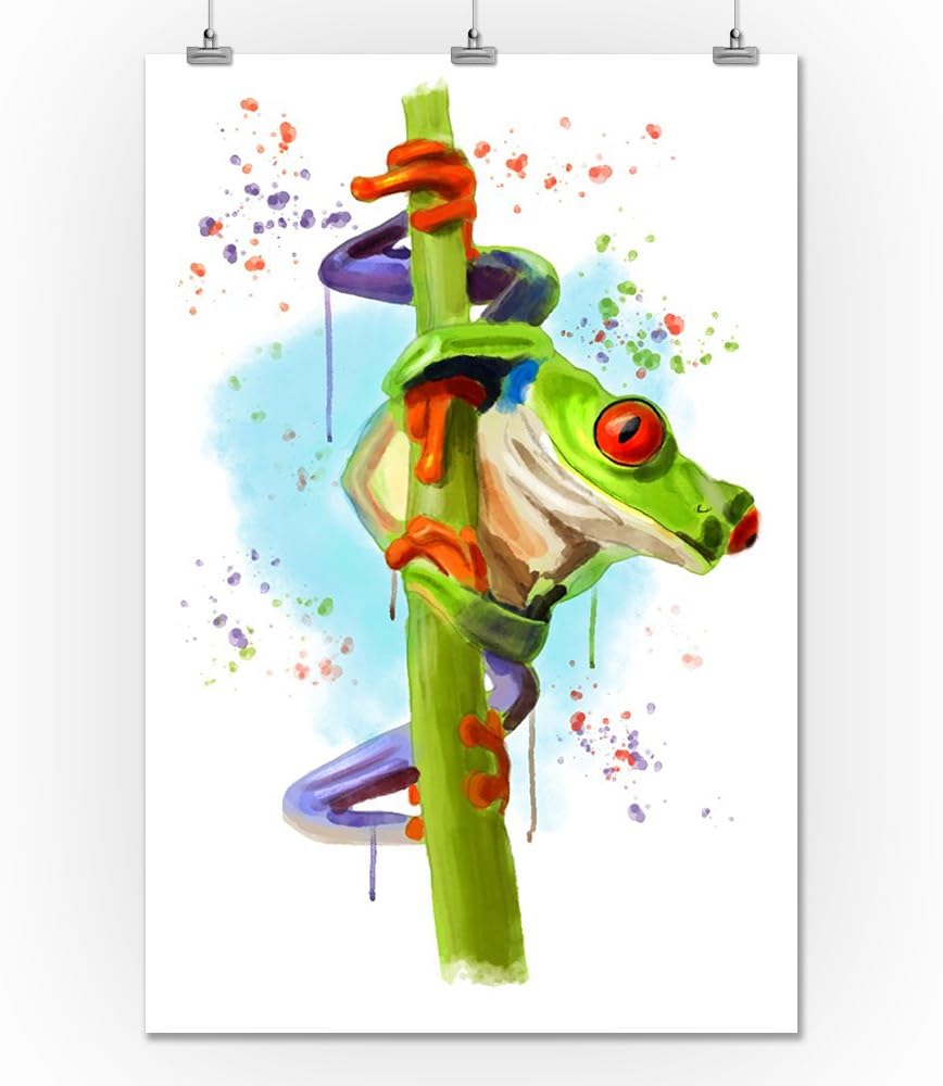 Amazon Com Watercolor Creatures Red Eyed Tree Frog 24x36 Fine