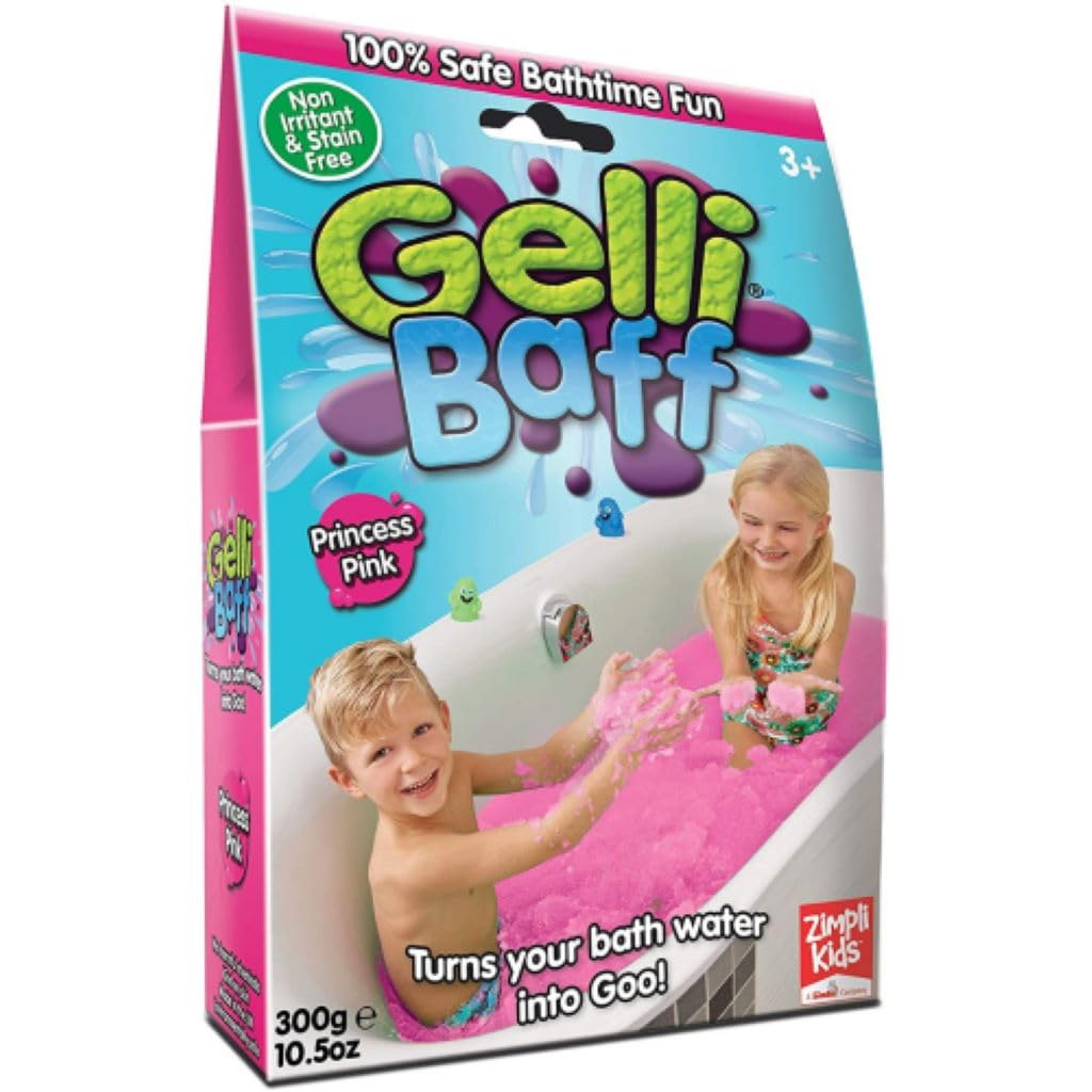 ZIMPLI - Gelli Baff Pink, 1 Bath or 6 Play Uses, Magically turns water into thick, colourful goo, Sensory Fidget Toys for Autism, Certified Biodegradable