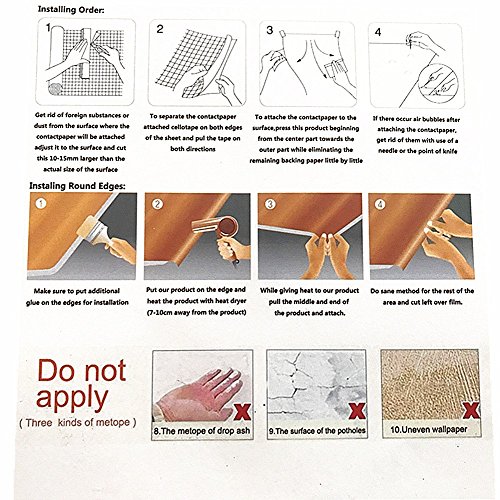 Papel de contacto de grano de madera marrón, impermeable, autoadhesivo, estantería, cajón, armario, pegatina de 17,7 pulgadas por 118 pulgadas (madera con bisagras profundas) - Thumbnail 3