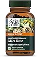 Gaia Herbs Maca Root Capsules, Vegan Gelatinized, 60 Count - Supports Energy, Stamina, Healthy Libido & Hormone Balance, Made with Organic Peruvian Maca Powder
