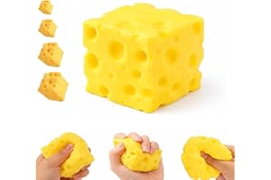 Yellow Cheese Squishy Slow Rising, 2026 New Extra Large Squishy Squeeze Cheese Block, Soft Novelty Toy, Stress Balls for Adul