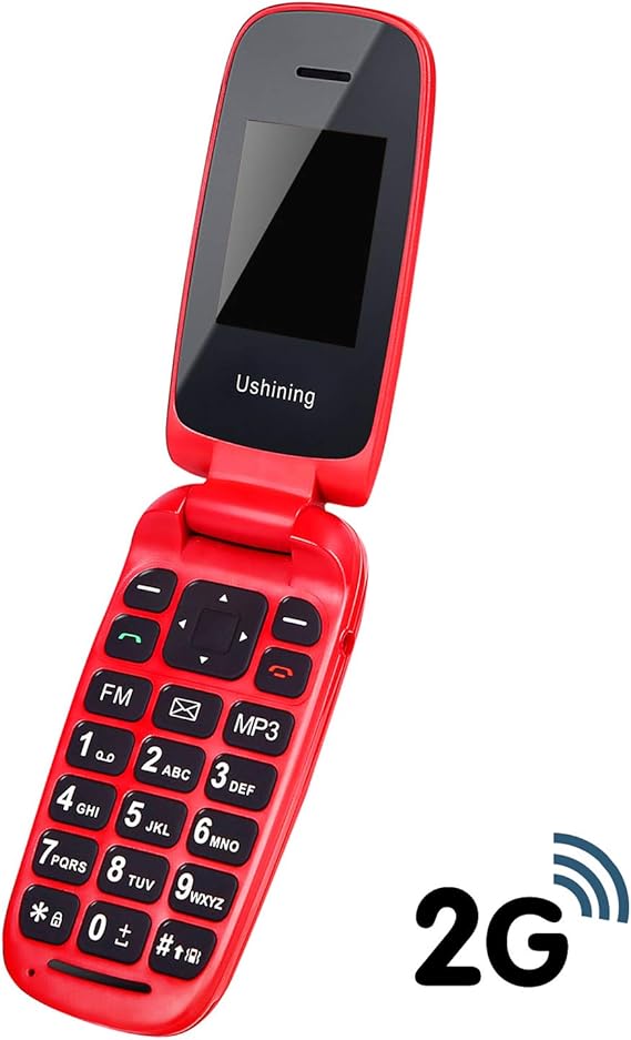 GSM Sim Free Mobile Phone Unlocked,Easy to Use Dual Sim Flip Top Pay as You Go Mobile Phone with