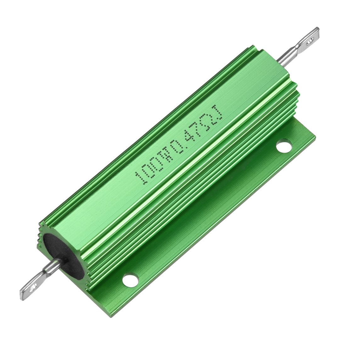 sourcingmap Aluminum Case Resistor 100W 0.47 Ohm Wirewound Green for LED Replacement Converter 100W 0.47RJ