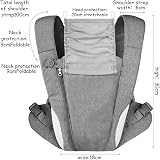 Aolso 4-in-1 Baby Carrier Newborn to Toddler Grey 3.5-18kg view 2