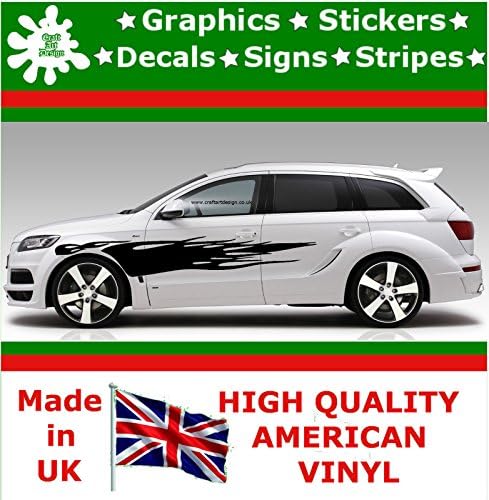 Craft Art Design Car Stickers-10 inch Side Stripes, Stickers Graphics, Vinyl Decal, Decals Racing Sticker, Stripe Graphic, Body Race Decal, Self Adhesive Funny Car Stickers F1_11