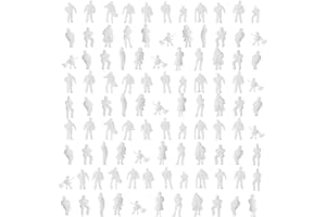 szzijia 1:100 Scale HO Gauge Model Railway White Unpainted Figure People (Pack of 100)