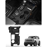 JROAD 3-in-1 Silicone Console Tray for Ford Bronco 2021-2024, Black | Automatic Transmission Fit, Non-Slip Cup coaster, Scratch-Resistant, Easy-Clean, Phone &amp; Key Organizer, Interior Storage
