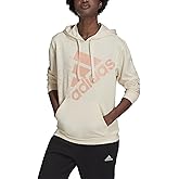 adidas Women's Brand Love Hoodie Sweatshirt, Off-White/Light Pink