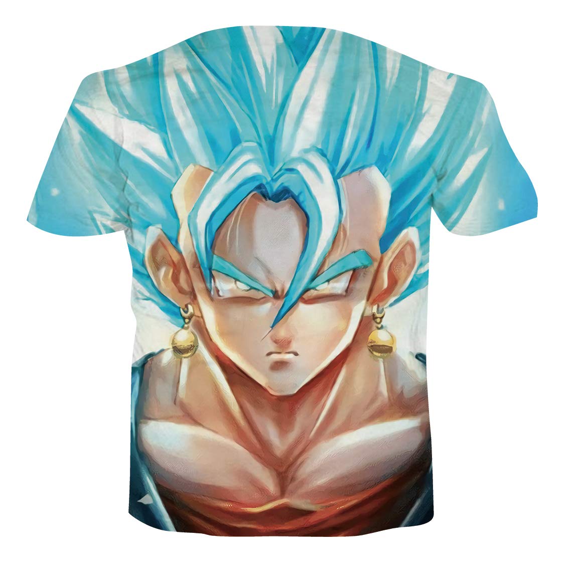 Ocsoc Unisex 3D Printing Super Saiyan Dragon Ball Z Goku T-Shirt Short Sleeve Summer T Shirt Tee L,Blue