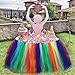 Aytai TUTU Table Skirt Tulle Tableware Queen Wonderland Handmade Table Cloth Skirting Romantic for Wedding Christmas Party Baby Shower Birthday Cake Table Girl Princess Decor Rainbow colo
