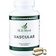 M.D. Vascular - Expert Formulated Supplement - Vascular & Overall Wellness Goals - Proper Flow, Numbers, Balance - Powerful Garlic, Ginger, L-Arginine, Pomegranate - 120 Capsules (Pack of 1)