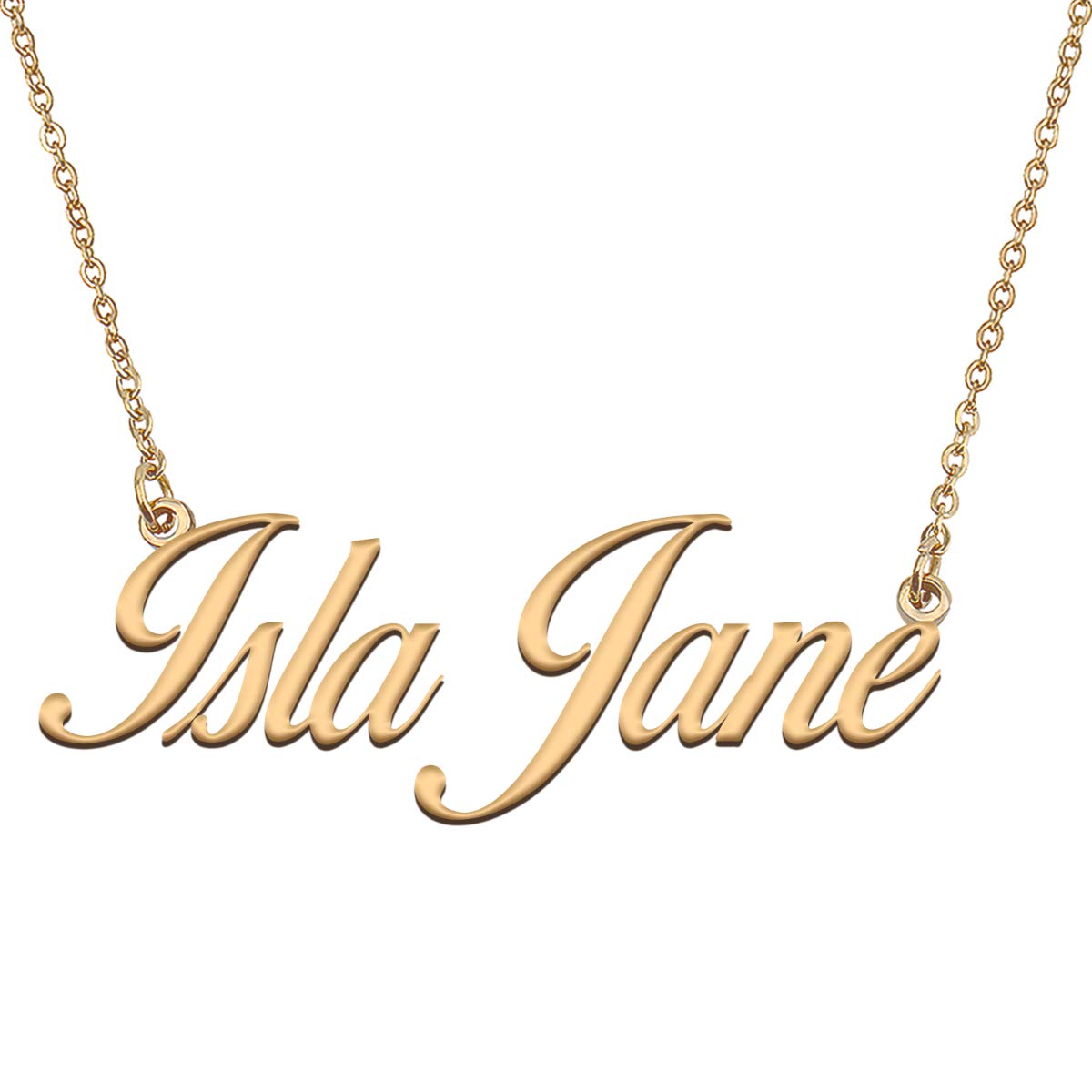 HUAN XUN Customized Custom Simple Any Name Necklace