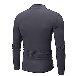 Mens Half Turtleneck Long Sleeve Pullover Basic