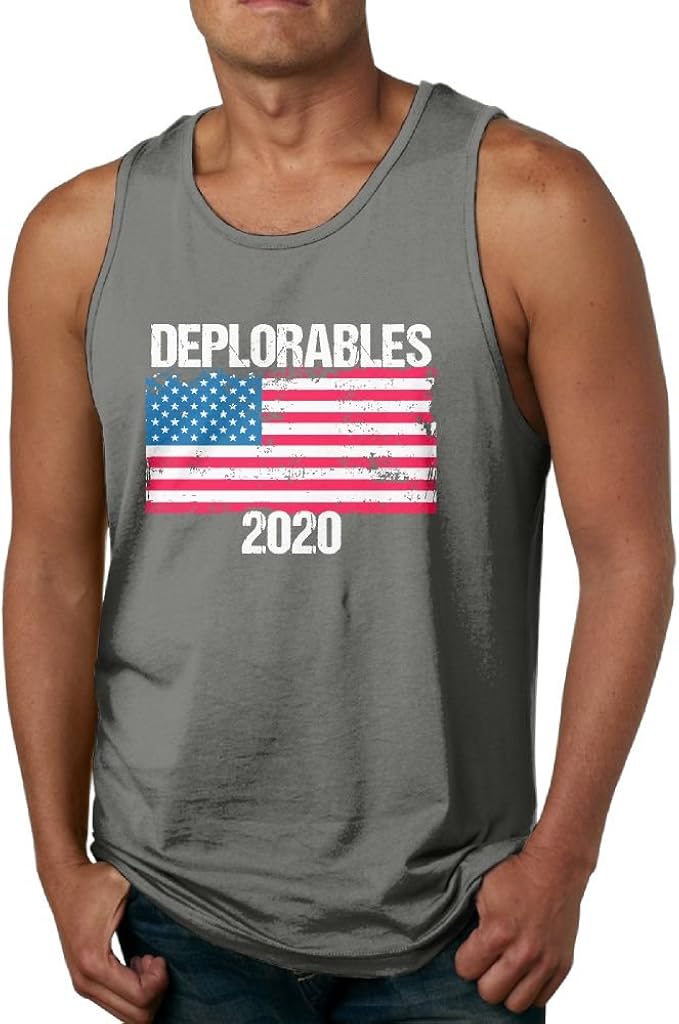 Buyiyang01 Men's Vintage American Flag 2020 Tank Top