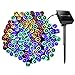 200 LED Solar String Lights 8 Modes 72ft, Satu Brown Fairy Waterproof Outdoor Decorative Lights for Garden, Patio, Yard, Home, Christmas Tree, PartiesTree, Parties (Multi-color)