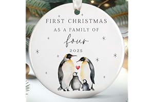 Family of Four Gifts for Christmas - Family of Four Ornaments for Christmas Tree - Baby Christmas Ornament - Baby Gifts for X