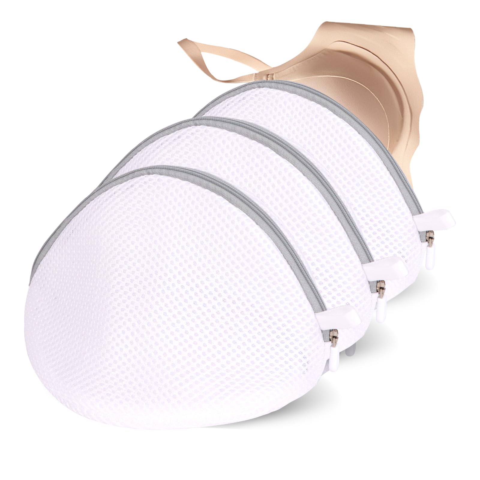 Iridsmole 3Pcs Bra Bags for Washing Machine, Reusable Bra Laundry Bag, Bra Washing Machine Bag, Mesh Wash Bags for Bras, Bra Washing Machine Wash Bags, Protective Washing Bag for Bra, Underwear