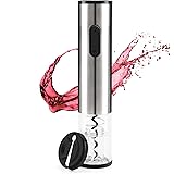 SENZER Electric Wine Opener Automatic Wine Bottle Opener Corkscrew Wine Opener with Foil Cutter Stainless Steel Resuable Wine