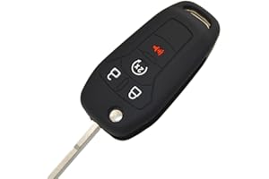 ZORRATIN Silicone Rubber Key Fob Case Key Covers Protectors for Ford F150 F250 F350 F450 F550 Ranger Transit (Flip Key)
