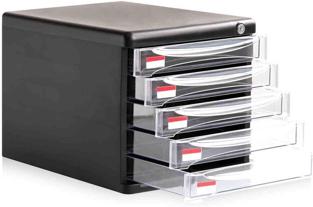 Archivadores Duradera Plásticos Cinco Capa Superior de Bloqueo cajones