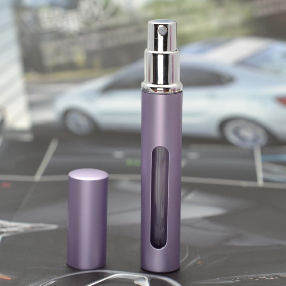 Portable mini refillable perfume bottle-Solid color perfume atomizer,5Ml for woMen'S fragrances & Men'S colognes for travel parties business trip(Includes funnel)-G