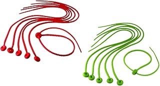 E K 2 x 6 Stck. Silikon Allzweck.- Rouladen.- Rollbraten.- Spargelbinder, rot/grün, 54 cm, NEU