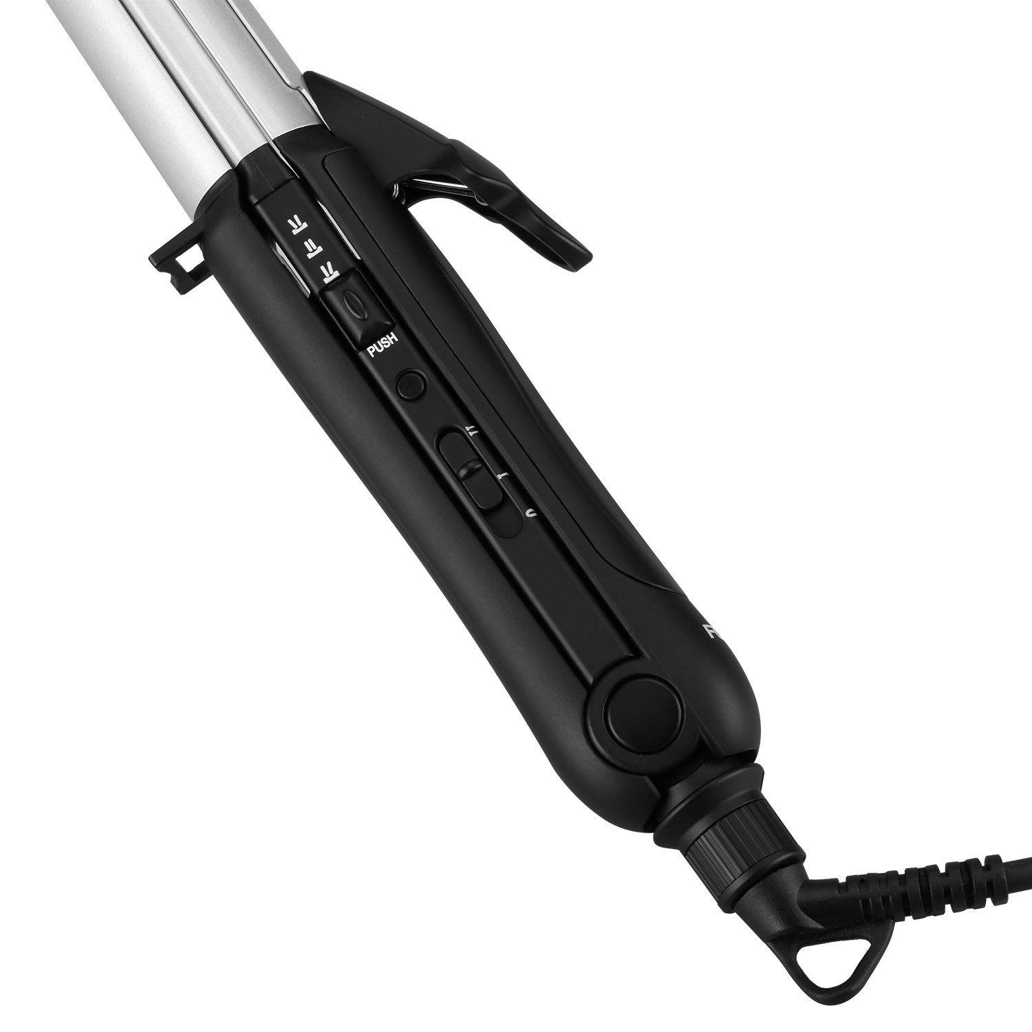 FOSTO Hair Straightener and Curler, 3 in1 Ceramic Hair Curling Iron & Hair Straighteners & Hair Crimper Dual Voltage Flat Iron Instant Heat Curling Iron Wand 1.25inch Hair Styling salon Power Cord