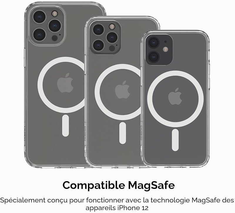 BoostCharge Chargeur de voiture Magnétique sans fil, Support Telephone Voiture Magnetique, Compatible MagSafe, pour l’iPhone 17, 16, 15, 14, 13, 12 Pro, Max, Plus, mini (câble inclus)