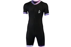Deckra Cycling Skinsuit Short Sleeve Jersey Short One Piece Breathable Triathlon, Road Cycling MTB Bike Tri-Suit