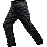 Tapasimme Men's Winter Ultra Warm Utility Down Pants Insulated Outdoor Windproof Compression Snow Pants High Waisted