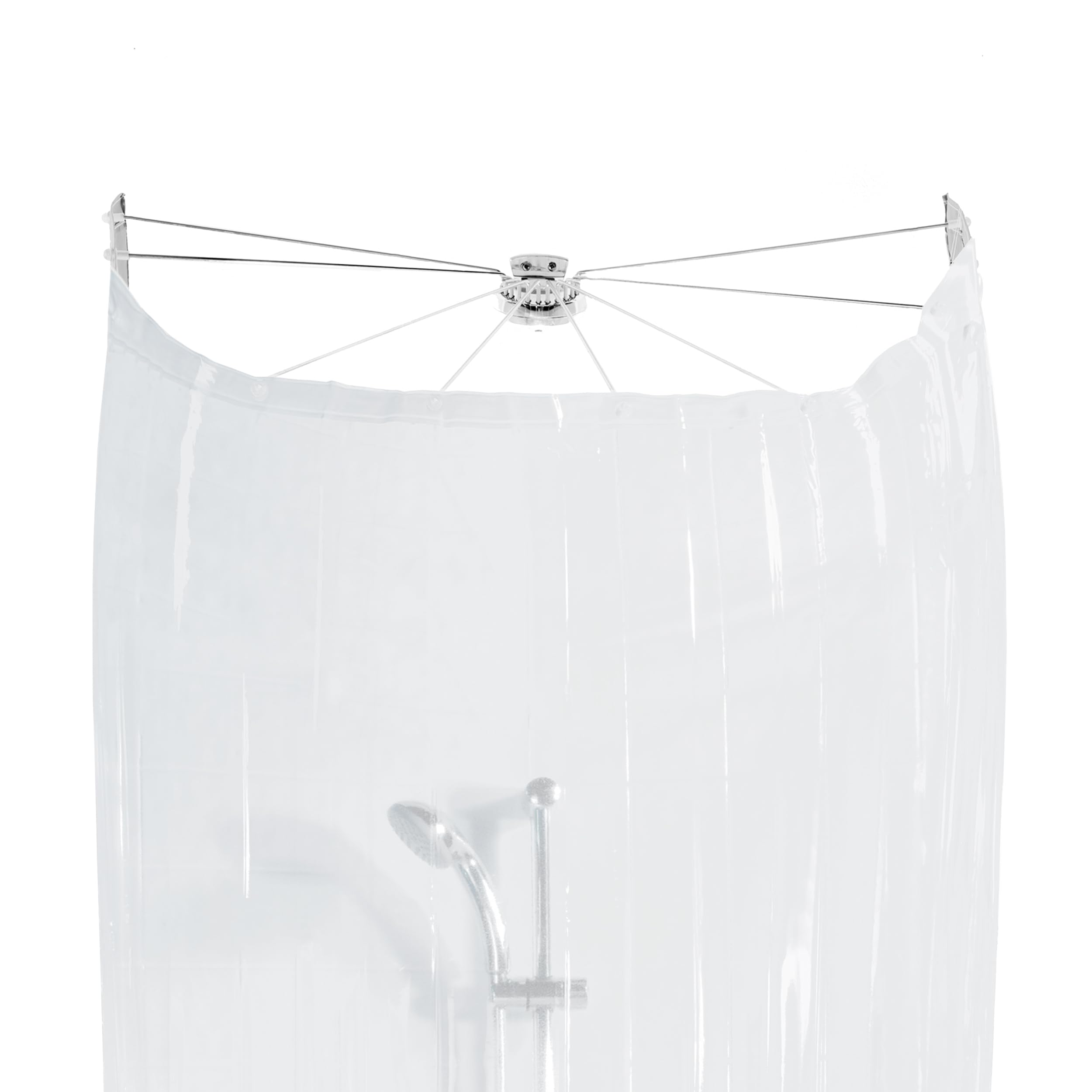 Spirella Collection Shower Curtain Without Arms 200 x 170 cm, White
