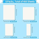 Hoiny Transparent Sticky Notes 400 Sheets 4 Sizes See-Through Self-Adhesive view 6