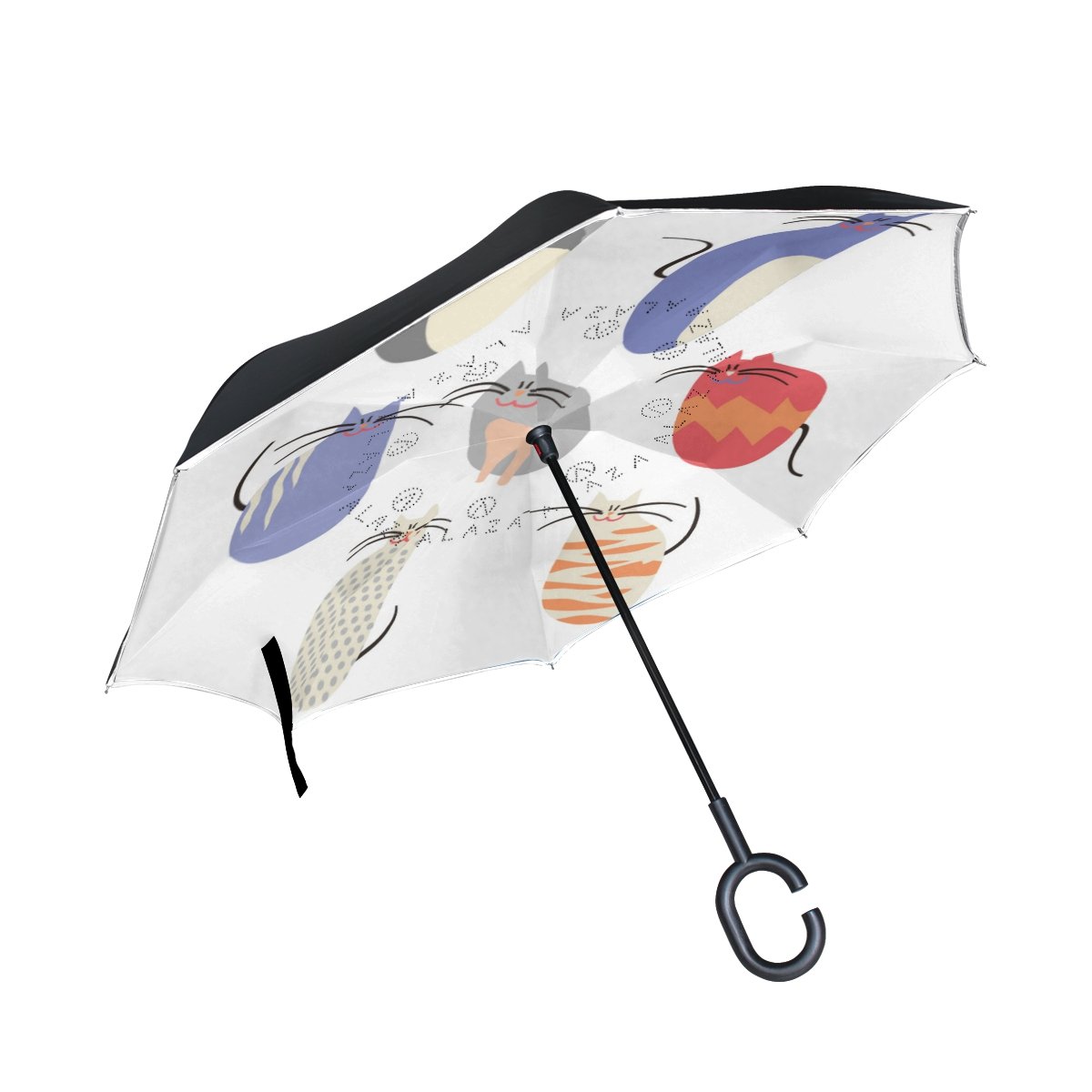 コンビニ受取対応商品 Orezi Double Layer Inverted Umbrellas Reverse折り畳み傘防風保護big Straigh傘雨の日ホット夏c型のハンドル カラフルなマウス傘の女性とメンズ B07b8kf2gf 国際ブランド Www Cofipe Com Br