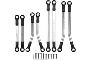 FriHobby High Clearance Link Set Steel Lift Kit 50g for Traxxas TRX4M Defender Bronco Chassis Upgrades 1/18 RC Crawler Accessories, 8PCS