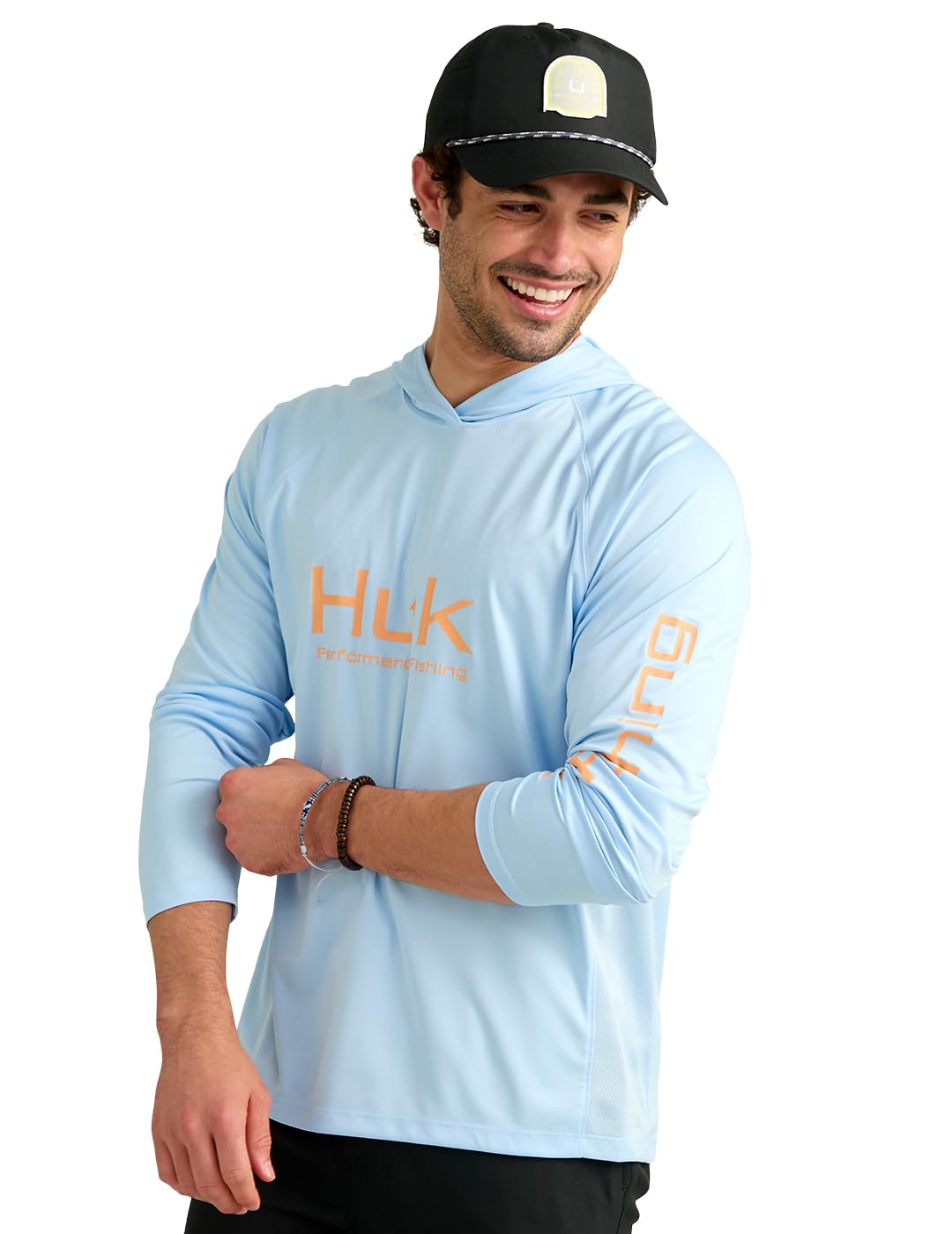 HUK Mens Pursuit Vented Long Sleeve Hoodie, Fishing Shirt with Hood, Coastal Drift, X-Large Image