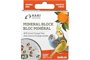 HARI Mineral Block Supplement for Small Birds - Dried Orange Peel - 35 g - 2 Pack
