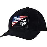 Rothco USMC Eagle, Globe and Anchor/US Flag Low Pro Cap - Patriotic Marine Corps Headwear