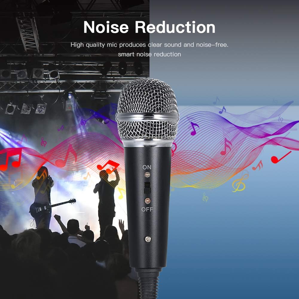 Godyluck- Wired Condenser Microphone Audio 3.5mm Studio Mic Vocal Recording KTV Karaoke Mic with Stand for PC Phone: Electronics