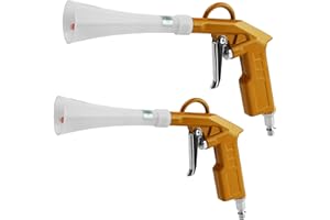 GOCCIDA High Pressure Car Detailing Interior Car Cleaning Gun for Car Upholstery Tornado Air Compressor Attachment Air Blow Gun Car Dust Cleaner Air Compressor Blower Gun with Nozzle 2pack