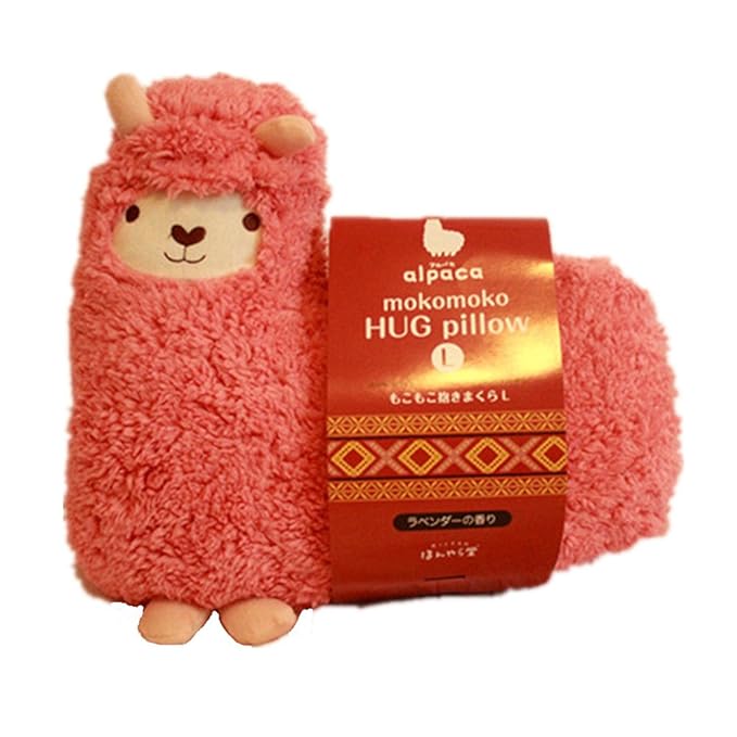 ZD71 Aunt Merry Mokomoko Lama Kissen-Puppe aus Alpaka zum Umarmen Mehrfarbig rose